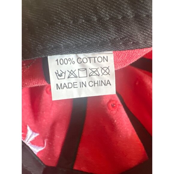 Red Cotton Baseball Cap Embroidered Malta & Maltese Cross Adjustable Strapback - Picture 6 of 6